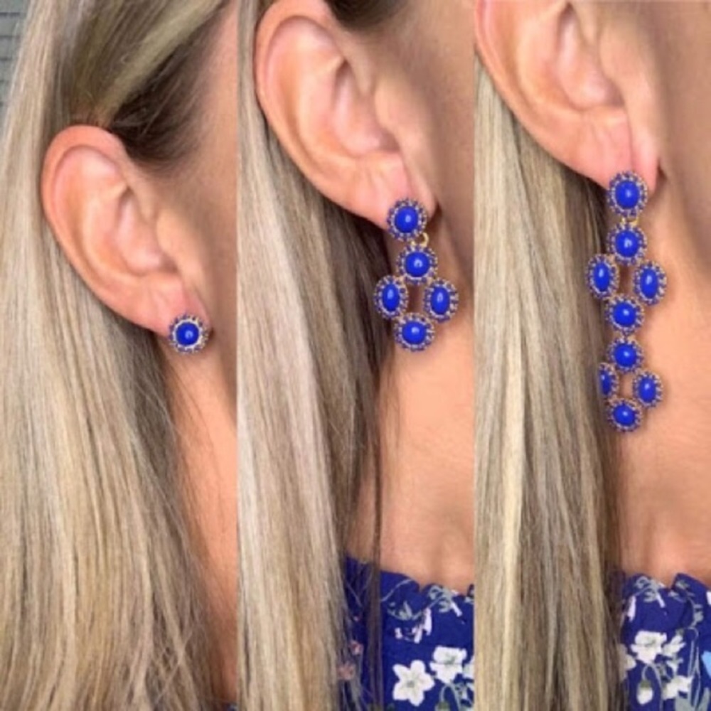 [Stella and Dot] Sardinia Earring -Cobalt
